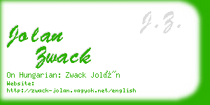 jolan zwack business card